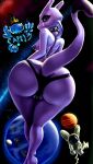  anthro areola astronaut big_butt blue_eyes bottomwear breasts butt carcl3_owe clothed clothing collar curvy_figure digital_media_(artwork) felid female generation_1_pokemon heavy_bottom hi_res horn huge_butt legendary_pokemon looking_at_viewer mammal mewtwo multicolored_body nintendo nipples nude pear-shaped_figure pikachu pokemon pokemon_(species) purple_areola purple_body purple_nipples purple_skin rear_view shaded small_breasts solo solo_focus space spiked_collar spikes squish thick_thighs thong tight_bottomwear tight_clothing tight_fit tight_underwear topless two_tone_body underwear video_games wallpaper wide_hips 