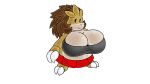  anthro belly big_belly big_breasts bottomwear breasts claws cleavage clothed clothing female fully_clothed generation_1_pokemon hi_res huge_breasts madnevil navel nintendo pokemon pokemon_(species) sandpancake sandslash simple_background skirt solo video_games white_background 