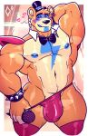  &lt;3 2022 abs abstract_background absurd_res anthro barazoku bedroom_eyes biceps big_bulge big_muscles border bow_tie bracelet bulge clothed clothing clothing_pull ear_piercing ear_ring eyebrows facial_markings five_nights_at_freddy&#039;s five_nights_at_freddy&#039;s:_security_breach foot_fetish foot_lick foot_play fur glamrock_freddy_(fnaf) hand_behind_head hat head_markings headgear headwear hi_res holding_microphone holding_object huge_muscles jewelry legwear licking looking_at_viewer male mammal markings michopanq microphone muscular muscular_anthro muscular_male narrowed_eyes navel nipple_piercing nipples obliques pecs piercing ring_piercing scottgames seductive shoulder_pads smile solo spiked_bracelet spikes standing text thick_thighs thigh_highs thong thong_pull tongue tongue_out top_hat topless topless_anthro topless_male triceps tuft underwear underwear_pull url ursid video_games white_border 