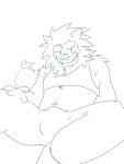  absurd_res anthro athletic athletic_anthro athletic_male bottomwear bulge clothing crop_top crop_top_lion_(mrjosh47) felid hand_on_leg hand_on_thigh hi_res lion looking_at_viewer male mammal mane midriff mrjosh47 pantherine presenting romantic romantic_ambiance shirt sitting solo tail_tuft topwear tuft 