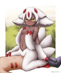  2022 4_arms aiasuru anthro balls big_nipples big_penis blush breast_fondling breast_play breasts claws dark_body dark_skin duo erection faputa female fondling fur genitals grass hair hand_on_breast hi_res holding_breast horn humanoid machine made_in_abyss male male/female multi_arm multi_limb multi_tail narehate nipples open_mouth penis plant red_claws regu robot robot_humanoid sex vein veiny_penis white_hair yellow_eyes 