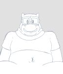  absurd_res anthro belly big_belly blush bottomless clothed clothing common_hippopotamus crop_top eyewear goggles hi_res hippopotamid imminent_sex male mammal midriff mrjosh47 murray_hippopotamus navel overweight overweight_anthro overweight_male scarf shirt sly_cooper_(series) smile solo sony_corporation sony_interactive_entertainment sucker_punch_productions teeth thief topwear video_games 