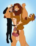  anthro disney goof_troop group hi_res kit_cloudkicker male male/male max_goof musclelion8 talespin trio 