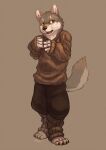  anthro canid canine canis clothing kogawakenji male mammal solo sweater topwear wolf 