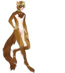  &lt;3 alex_ferret anthro brown_hair collar collar_only domestic_ferret dyed-hair fluffy fluffy_tail girly hair hand_on_hip hi_res looking_at_viewer male mammal mustela mustelid musteline nude open_mouth pink_nose smile solo standing tall trip_atlantic true_musteline 