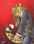  anthro cheetah clothing felid feline female gun hair mammal ranged_weapon silentravyn solo weapon 