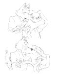  anthro blush canid canine canis dreamworks duo eyes_closed feral kissing kurozumiyaki male male/male mammal mr._snake_(the_bad_guys) mr._wolf_(the_bad_guys) one_eye_closed reptile scalie snake tail_motion tailwag the_bad_guys wolf 