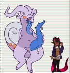  absurd_res anthro big_penis blush bodily_fluids chart cum duo female generation_6_pokemon genital_fluids genitals goo_creature goodra height_chart hi_res horny human humanoid interspecies lilmeowmeow_senpai macro male male/female mammal nintendo overweight overweight_male penis pokemon pokemon_(species) pokephilia size_difference thick_thighs video_games wide_hips 