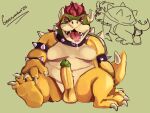  anthro bodily_fluids bowser claws drooling genitals grosssuccubus hi_res koopa male mario_bros nintendo nude penis saliva scalie solo teeth video_games 
