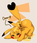  2022 anthro ass_up big_butt black_nose breasts butt cleft_tail cosplay_pikachu_(character) dipstick_ears dipstick_tail female fingers generation_1_pokemon head_tuft hi_res joaoppereiraus kanna_(joaoppereiraus) markings multicolored_ears nintendo nude pikachu pokemon pokemon_(species) signature smile solo tail_markings thick_thighs tuft video_games 