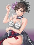  alternate_costume artist_request breasts choker dressing flower geisha hair_flower hair_ornament hair_up impossible_clothes kazama_asuka large_breasts sarashi side_slit solo tekken tekken_5 