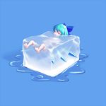  ao_usagi blue_hair cirno ice ice_cube lowres nude solo touhou wings 