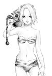  cosplay greyscale haruno_sakura horns lum lum_(cosplay) mace masa_(miyabi310) monochrome naruto naruto_(series) oni short_hair solo urusei_yatsura weapon 