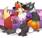  &lt;3 anthro anthro_on_anthro balls big_balls big_breasts big_penis bodily_fluids breasts clothing delphox duo fangs female fluffy fluffy_tail fur generation_6_pokemon genital_fluids genitals hat headgear headwear hi_res interspecies male male/female masturbation mature_female mature_male muscular muscular_anthro muscular_male nintendo nipples noivern nude open_mouth open_smile penile penile_masturbation penis pokemon pokemon_(species) precum purple_body red_body red_fur schwarzfox smile thick_thighs tongue tongue_out video_games white_body white_fur witch_hat yellow_body yellow_fur 
