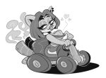  &lt;3 activision anthro areola bandicoot big_breasts breasts car cleavage clothed clothing crash_bandicoot_(series) crash_team_racing_(series) ear_piercing eyelashes female flashing flashing_breasts gheyblin go-cart hi_res kart liz_bandicoot looking_at_viewer mammal marsupial monochrome narrowed_eyes nipples piercing simple_background smoke solo thick_thighs vehicle video_games white_background wide_hips 