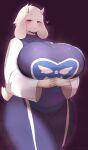  absurd_res anthro big_breasts blush boss_monster bovid breasts caprine clothed clothing female fur hi_res huge_breasts kakuteki11029 mammal mature_female solo toriel undertale undertale_(series) video_games white_body white_fur 