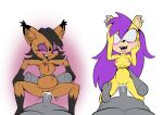  abdominal_bulge ahegao anthro archie_comics areola black_body black_fur black_hair blush bodily_fluids breasts brown_body brown_fur cum cum_in_pussy cum_inflation cum_inside eye_roll eyes_closed eyeshadow felid feline female female_penetrated fours_(artist) fur genital_fluids green_eyes group hair herpestid inflation looking_pleasured lynx makeup male male/female male_penetrating male_penetrating_female mammal mina_mongoose mongoose nicole_the_lynx nipple_piercing nipples open_mouth open_smile penetration piercing purple_hair pussy_juice sega sex smile sonic_the_hedgehog_(archie) sonic_the_hedgehog_(comics) sonic_the_hedgehog_(series) sweat tan_body tan_fur tongue tongue_out yellow_body 