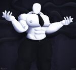  abs absurd_res big_body big_pecs bottomwear clothed clothing creepypasta digital_media_(artwork) hi_res humanoid looking_at_viewer luvian_art male muscular muscular_male nipples partially_clothed pecs simple_background slenderman solo solo_focus tentacles 