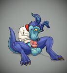  activision anthro autofellatio barefoot big_penis blue_body bodily_fluids crash_bandicoot_(series) feet genitals hi_res male masturbation oral oral_masturbation paws penile penile_masturbation penis ripper_roo saliva solo tongue video_games xankragoc 