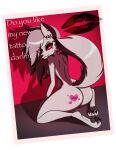  &lt;3 3_toes anthro big_breasts big_butt breasts butt canid canid_demon claws demon feet female fluffy fluffy_tail fur gatojack3 grey_body grey_fur grey_hair hair hellhound helluva_boss hi_res huge_breasts lipstick looking_at_viewer looking_back loona_(helluva_boss) makeup mammal multicolored_body multicolored_fur nipples nude photo red_sclera smile solo tattoo thick_thighs toe_claws toes two_tone_body two_tone_fur white_body white_eyes white_fur 