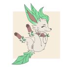  anthro dorrian eeveelution female generation_4_pokemon genitals hi_res leafeon nintendo pokemon pokemon_(species) pussy solo video_games 