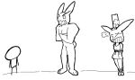  4chan anon anonymous_artist anthro arms_tied bound crown female group human lagomorph legs_tied leporid male mammal monochrome muscular princess rabbit royalty save_the_princess stick_figure trio 
