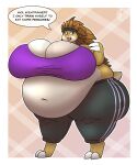  anthro belly big_belly big_breasts big_butt breasts butt chocend claws clothed clothing dialogue female food_on_breasts food_on_face fully_clothed generation_1_pokemon hi_res huge_breasts huge_butt hyper hyper_belly morbidly_obese morbidly_obese_female navel nintendo obese obese_female overweight overweight_female pokemon pokemon_(species) sandpancake sandslash solo text thick_thighs translated video_games 