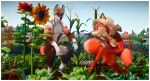  absurd_res anthro canid canine duo female fox garden hi_res male mammal stacy_kotlowski 