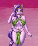  anthro anthrofied big_breasts bottomwear breasts clothed clothing equid equine female hair hasbro hi_res loincloth mammal mlp_g5 my_little_pony pegasus pipp_petals_(mlp) purple_body purple_hair solo wings zachc 