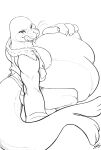  absurd_res anthro belly big_belly big_breasts big_hands breasts clothed clothing durg_(artist) female female_pred half-closed_eyes hand_on_own_belly hand_on_stomach hi_res high-angle_view jacket licking licking_lips looking_back mammal marine narrowed_eyes open_clothing open_jacket open_topwear pinniped seal sitting smile smug tongue tongue_out topwear vore whiskers 