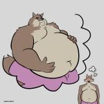  absurd_res anthro belly big_belly blush blush_lines canid canine canis dreamworks fantasy fattytober hi_res male mammal mindof mr._wolf_(the_bad_guys) overweight overweight_male the_bad_guys weight_gain wolf 