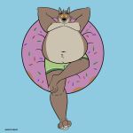  absurd_res anthro belly big_belly canid canine canis clothing dreamworks fattytober hi_res male mammal mindof mr._wolf_(the_bad_guys) overweight overweight_male pool_float swimming_pool swimming_trunks swimwear the_bad_guys water weight_gain wolf 