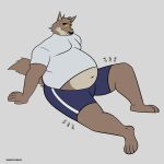  absurd_res anthro belly big_belly bodily_fluids canid canine canis clothing dreamworks fattytober hi_res male mammal mindof mr._wolf_(the_bad_guys) overweight overweight_male sweat the_bad_guys thick_thighs tight_clothing weight_gain wolf 