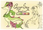  accessory ambiguous_gender color_swatch elemental_creature feral flora_fauna flower generation_5_pokemon hi_res markings model_sheet nintendo plant pokemon pokemon_(species) sketchygarden snivy solo video_games 