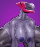  absurd_res alien areola armor big_breasts breast_squish breasts cleavage clothed clothing crouching female freckles halo_(series) headgear helmet hi_res inverted_nipples legwear microsoft nipples popogori sangheili solo squish thick_thighs thigh_highs video_games wide_hips xbox_game_studios 