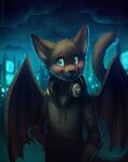 2017 abstract_background anthro black_clothing black_hoodie black_topwear black_wings blue_eyes blush bust_portrait cheek_tuft closed_smile clothed clothing dated facial_tuft felid front_view fur glistening glistening_eyes grey_body grey_fur half-length_portrait head_tuft headphones headphones_around_neck hoodie looking_aside male mammal membrane_(anatomy) membranous_wings mouth_closed mylafox portrait signature solo topwear tuft wings 