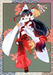  alternate_costume bow detached_sleeves hair_bow hakoiri_nekohime hakurei_reimu long_hair low-tied_long_hair solo touhou 