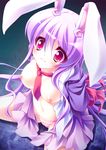  bad_id bad_pixiv_id breasts medium_breasts necktie open_clothes open_shirt panties reisen_udongein_inaba shirt solo striped striped_panties teruui touhou underwear 