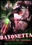  absurdres bayonetta bayonetta_(character) black_hair foreshortening glasses gun hands highres hnt solo weapon 
