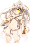  blush flat_chest hair_censor hair_over_breasts long_hair navel nozuchi nude official_art silver_hair solo tsuchi_zokusei_wa_date_ja_nai! very_long_hair yasaka_minato yellow_eyes 