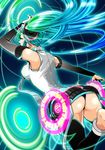  absurdres aqua_hair ass bad_id bad_pixiv_id barefoot breasts hatsune_miku hatsune_miku_(append) highres kokoakokoa large_breasts long_hair panties solo thong twintails underwear very_long_hair vocaloid vocaloid_append 