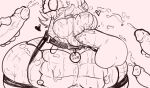  &lt;3 ahegao anthro barazoku bdsm bodily_fluids bondage bound bowser collar condom cum cum_in_mouth cum_inside cum_on_face cum_on_penis digital_drawing_(artwork) digital_media_(artwork) dominant dominant_human dominant_male dominant_male_submissive_anthro dominant_male_submissive_male ejaculating_cum ejaculation eyebrows fellatio genital_fluids genitals group hair hi_res horn human human_on_anthro humiliation interspecies koopa long_hair looking_at_another looking_at_partner looking_pleasured male male/male mammal mario_bros masturbation monochrome muscular muscular_male nintendo nipples oral pecs penile penis pinumontbalou saliva scalie sex sexual_barrier_device submissive submissive_anthro submissive_male sweat tears vein veiny_penis video_games 