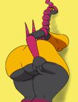  2022 animated anthro anthrofied big_breasts big_butt breasts butt butt_grab curvy_figure digital_media_(artwork) eyelashes female generation_5_pokemon hand_on_butt hi_res huge_butt looking_at_viewer loop nintendo pokemon pokemon_(species) pokemorph scolipede solo tansau thick_thighs video_games voluptuous 