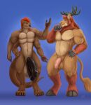  2_penises 4_arms 4_balls 4_pecs absurd_res anthro antlers asrael_zogendral balls big_penis black_penis black_tongue capreoline celtic_knot celtic_tattoos cervid crashb felid feline foreskin fur genitals hair hi_res hooves horn huge_penis humanoid_genitalia humanoid_penis hybrid hyper hyper_genitalia hyper_penis lion lutrine mammal mane multi_arm multi_balls multi_genitalia multi_limb multi_pec multi_pecs multi_penis mustelid orange_body orange_fur pantherine pecs penis pink_penis red_hair reindeer tail_tuft thick_tail tongue tuft vertical_diphallism 