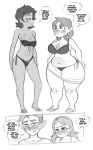  absurd_res amity_blight bikini bodily_fluids breasts cleavage clothed clothing disney female hi_res human humanoid hunter_(the_owl_house) luz_noceda male mammal monochrome not_furry saltyxodium side-tie_bikini sweat swimwear the_owl_house thick_thighs willow_park witch_(the_owl_house) 