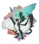  alpha_channel ambiguous_gender black_body black_scales black_wings blue_body blue_eyes blue_frill blue_scales blue_wings dragon ear_frill fangs feral frill_(anatomy) green_body green_scales grey_body grey_scales group head_crest head_frill hi_res horn khyaber membrane_(anatomy) membranous_wings neck_frill open_mouth pink_tongue pubic_boot scales scalie sharp_teeth signature simple_background teeth tongue tongue_out transparent_background white_body white_frill white_horn white_scales white_wings wings yellow_eyes 