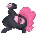  anus big_anus big_butt black_eyes blush butt clothing digital_media_(artwork) dock earth_pony elewdfurs equid equine equine_anus female feral friendship_is_magic hasbro hi_res horse hyper hyper_anus looking_back mammal my_little_pony pink_body pink_tail pinkie_pie_(mlp) pony puffy_anus raised_tail simple_background smile solo tongue tongue_out torn_clothing white_background 