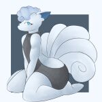  absurd_res alolan_form alolan_vulpix ambiguous_gender anthro arched_back canid canine clothing eyeliner fox hair hands_between_legs hi_res i_will_dance_only_if_the_beat_is_funky inner_ear_fluff looking_at_viewer makeup mammal meme meme_clothing multi_tail nintendo pokemon pokemon_(species) regional_form_(pokemon) simple_background sitting solo sweater topwear tuft video_games virgin_killer_sweater 