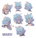  &lt;3 2022 anthro black_nose blue_body blue_fur blue_hair bodily_fluids canid canine canis clenched_teeth collar corablue digital_media_(artwork) female fur hair hi_res holding_object human human_to_anthro looking_aside looking_at_viewer maku_(maku450) mammal pregnancy_test shocked simple_background smile solo species_transformation surprise tears teeth tongue tongue_out transformation white_background wolf yellow_eyes 
