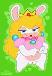  anthro crossover female genitals hi_res lagomorph leporid mammal mario_bros mario_plus_rabbids_kingdom_battle mario_plus_rabbids_sparks_of_hope nintendo praiz pussy rabbid rabbid_peach rabbit raving_rabbids rayman_(series) short_stack snailbail22 solo teasing ubisoft video_games 